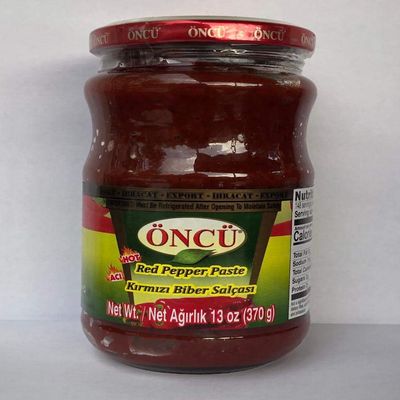 nc Mild Red Pepper Paste - Oncu Turk Biber Salcasi Tatli - 370gr Jar - Turkish Sweet