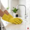 SteadMax 3 Pairs Large Cleaning Gloves, Reusable Natural Rubber Dish Gloves, Waterproof Latex Non-Slip Dishwashing Gloves for Kitchen and Household (Large, 3 Pack) view 2