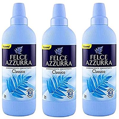 3 x Paglieri Felce Azzurra Fabric Softener Concentrate Scented Classico 600 ml