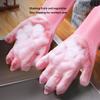 Rubber Dishwashing Gloves Female Durable Waterproof Kitchen Rubber Brush Bowl Artifact Household Household Chores Silicone Plastic Laundry (Color : Blue) view 2