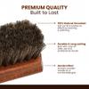 TOPSHINE Professional Horsehair Shoe Brush for Footwear Care - Premium Shoe Shine Brush with Natural Bristles & Handcrafted Wooden Handle - Leather Shoe Brush for Cleaning Polishing Buffing (Medium) view 3