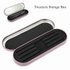 Tweezers Storage Box, Professional Portable Empty Organizer Case for Eyelash Extension Grafting Tweezers Beauty Makeup Tools(Rose Red) view 4