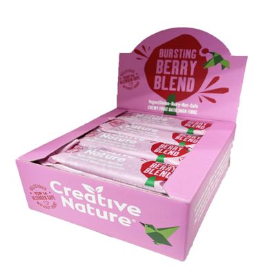 Gluten Free Snack Bars | Creative Nature Vegan Snack Bars | Berry Blend Flavour | Healthy Snacks, Lunchbox Snacks | Top 14 Allergen Free | 20 x 38g Bars