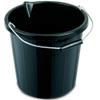 15 LITRE BLACK BUILDERS BUCKET - STRONG - WATER - DIY - MIXING - HEAVY DUTY view 1