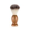 minkissy Shaving Brush for Men Natural Wooden Handle Nylon Hair Professional Beard Brush for Facial Care for Wet Shaving Convenient Travel Tool for Grooming view 1