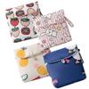 4 Pcs Cute Cotton Sanitary Napkins Bag, Menstrual Cup Pouch, Nursing Pad Holder, 5.1 x 5.1 inch Washable Organizer, Multifunction Purse for Girls Women (B) view 1