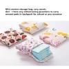 4 Pcs Cute Cotton Sanitary Napkins Bag, Menstrual Cup Pouch, Nursing Pad Holder, 5.1 x 5.1 inch Washable Organizer, Multifunction Purse for Girls Women (B) view 2