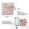 4 Pcs Cute Cotton Sanitary Napkins Bag, Menstrual Cup Pouch, Nursing Pad Holder, 5.1 x 5.1 inch Washable Organizer, Multifunction Purse for Girls Women (B) view 4