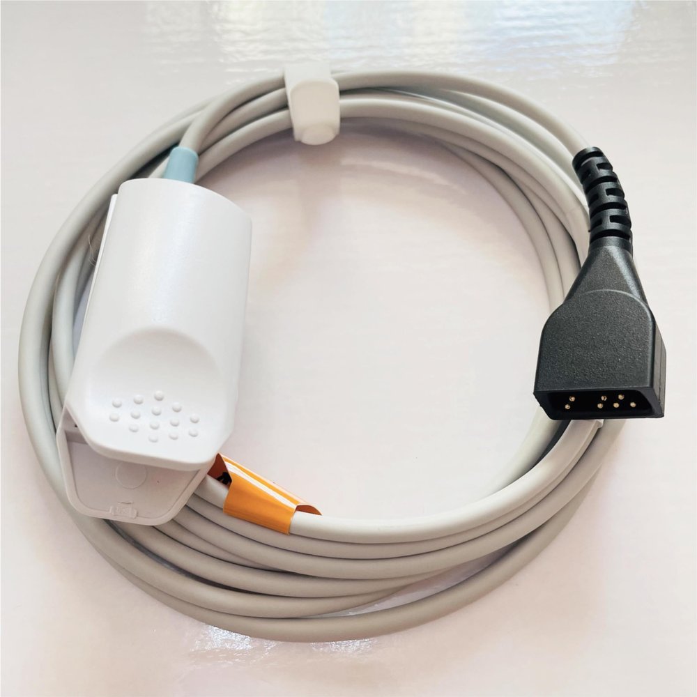 All Nonin 7pins SpO2 Sensor Probe 7PIN 3 Meters 7P 3M Cable Oximax Wire for Monitor Nonin 8500 8600 8700 8800 2500 9840 3012 Avant 2120 4000 9600 9700 7500 7500FO Adult Finger Clip