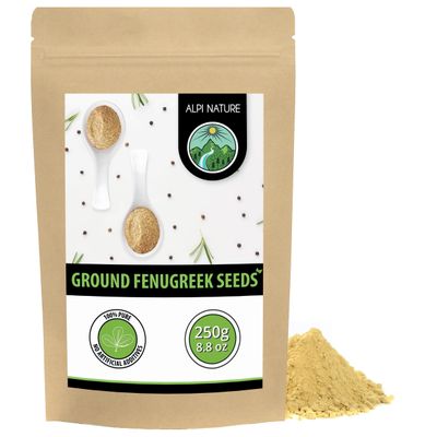Alpi Nature Fenugreek Powder 250g 8.8 oz, Ground Fenugreek Seed, Ground Methi Seeds for Cooking