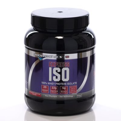 Boditronics 500g Iso Express Whey 100% Whey Isolate Protein Powder with Occurring Amino Acid, BCAAs & Glutamine Support to Lean Mass, Muscle Growth Protein Powder