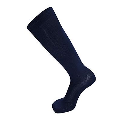 Sports Outdoor Long Marathon Running Compression Socks S/M Dark Blue * 3 Pairs