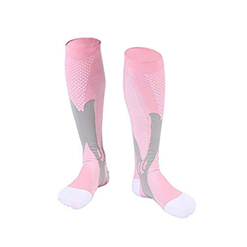 Stretch Compression Socks for Outdoor Sports S/M Pink * 3 Pairs