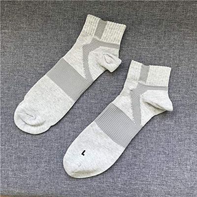 Long Tube Running Marathon Moisture Wicking Outdoor Sports Compression Socks Light Gray Short Tube * 3 Pairs