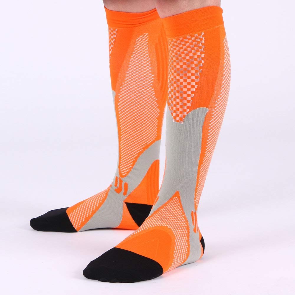 Outdoor Sports Riding Leggings Compression Socks S/M Orange * 3 Pairs