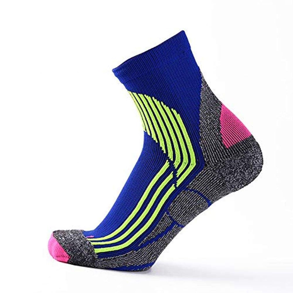 Cycling Outdoor Sports Short Tube Sweat-Absorbent Breathable Running Compression Socks Royal Blue * 3 Pairs