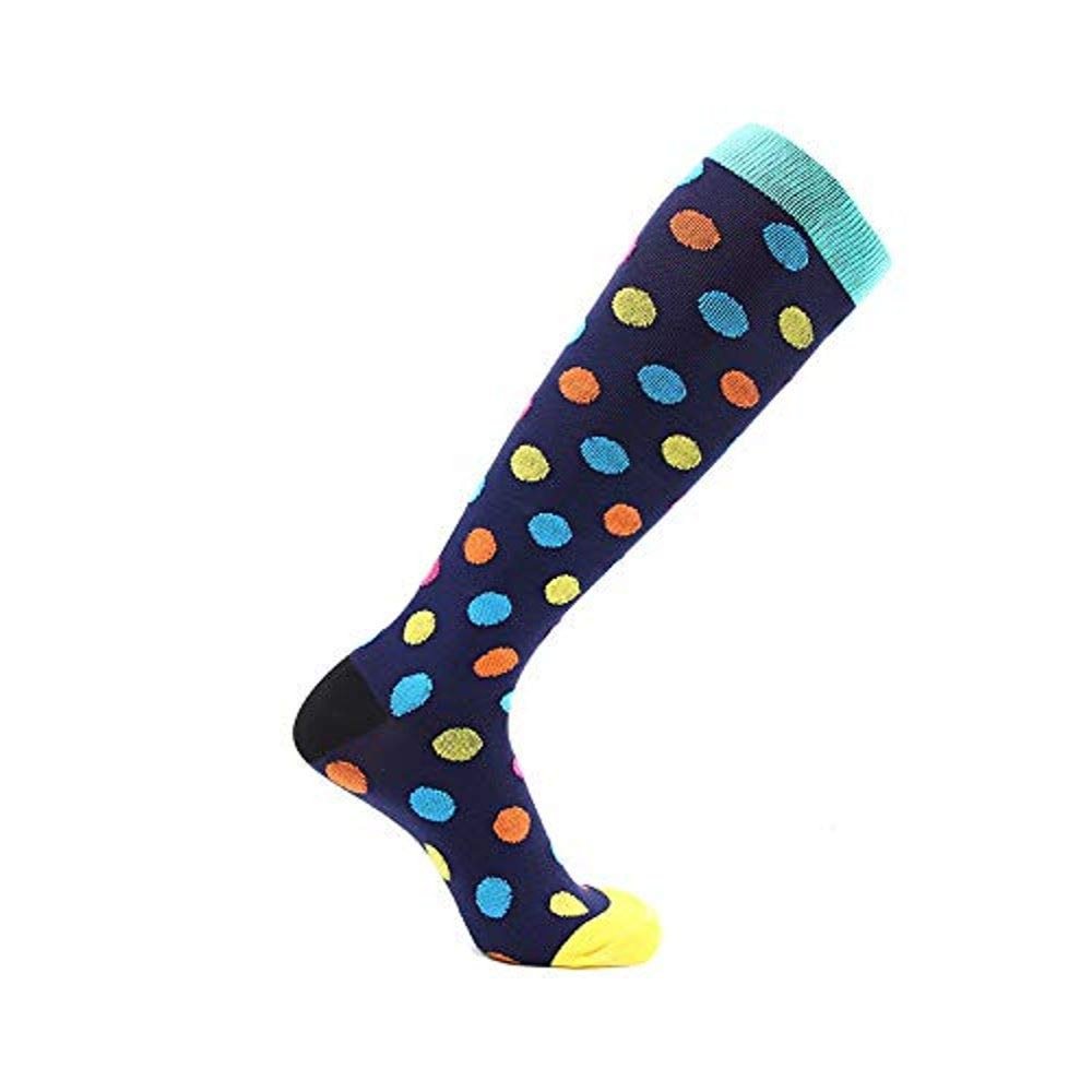 Football Outdoor Sports Stretch Compression Socks L/XL Big Dots * 3 Pairs