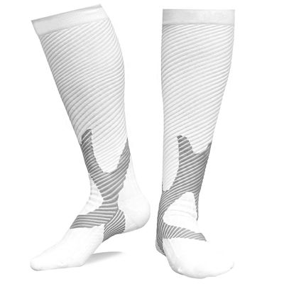 Outdoor Sports Running Climbing Riding Ankle Guard Calf Compression Socks S/M White * 3 Pairs