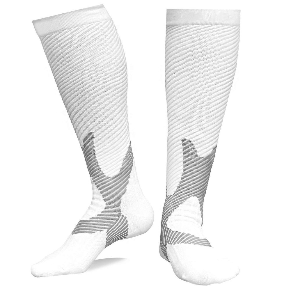Outdoor Sports Running Climbing Riding Ankle Guard Calf Compression Socks S/M White * 3 Pairs