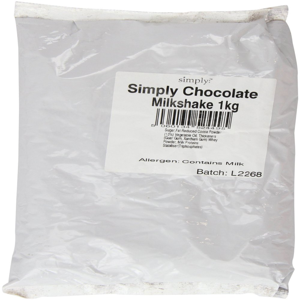 Simply Chocolate Milkshake Powder for Delicious Creamy Milkshakes and Chocolate Milk (1 Kg)