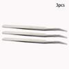 Utoolmart ST-17 Eyelash Extensions Tweezers Micro-magnetic Stainless Steel Precision Tweezers Set with Dolphin-shaped and Curved Pointed Tip Tweezers Nipper for Lash Extensions 3pcs view 3