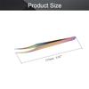 Utoolmart 125mm Eyelash Extensions Tweezers Micro-magnetic Stainless Steel Precision Tweezers With Dolphin-shaped Tip Tweezers Nipper for Lash Extensions With Round Box 1pcs view 2