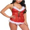 adqw Women s Sexy Lingerie Womens Teddies Lingerie Women s Erotic Apparel Sexy Lingerie Sexy Lace Halter Pyjamas-Red_XL view 3
