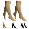 HealthyNees Closed Toe 15-20 mmHg Compression Plus Size Big Wide Leg Calf Socks (Beige 2 Pairs, 4X-Large) view 1