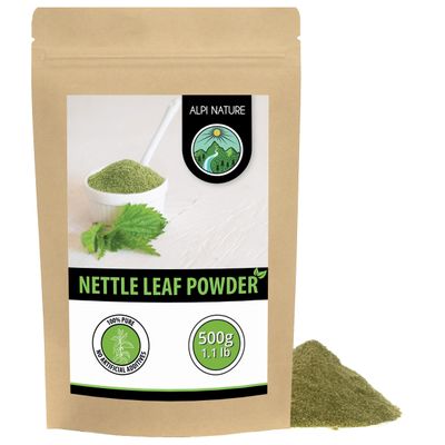 Alpi Nature Nettle Leaf Powder 500g 1.1 lb, Dried and Ground Nettle Leaves, Urtica dioica