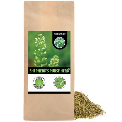 Alpi Nature Shepherd's Purse Tea 500g 1.1 lb, Loose Leaf Tea, Dried and Cut Shepherd's Purse Herb