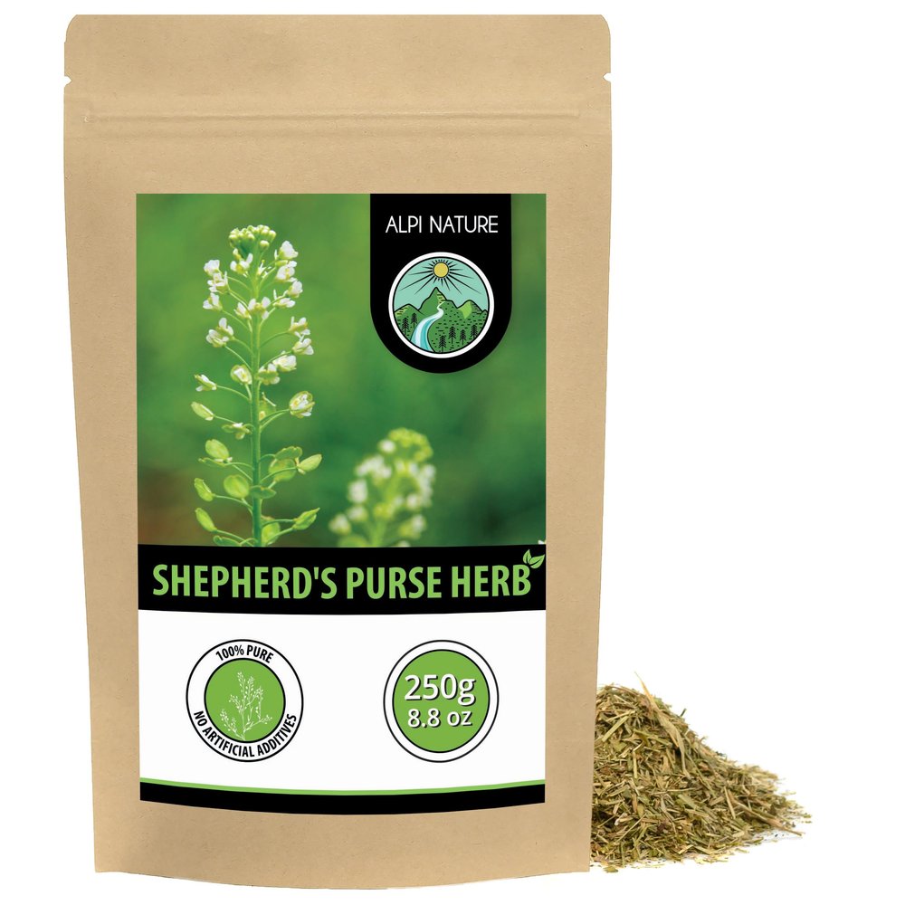 Alpi Nature Shepherd's Purse Tea 250g 8.8 oz, Loose Leaf Tea, Dried and Cut Shepherd's Purse Herb