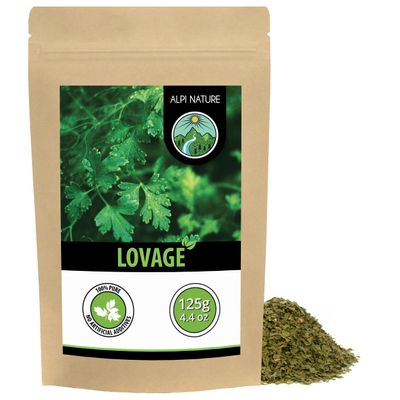 Alpi Nature Lovage 125g 4.4 oz, Dried and Rubbed Lovage Leaves for Cooking and Spice Blends