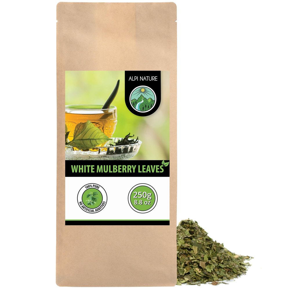 Alpi Nature Mulberry Leaf Tea 250g 8.8 oz, Dried and Cut Mulberry Leaves, Loose Leaf Tea