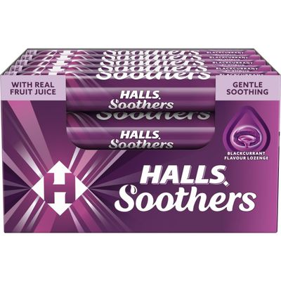 Halls Soothers Sweets Blackcurrant 45g (Pack Of 20)