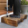 100% Solid Wood Indoor/Outdoor 3 1/2" High Riser Step - Non-Slip All Weather Top & Feet Mobility Assistance view 1