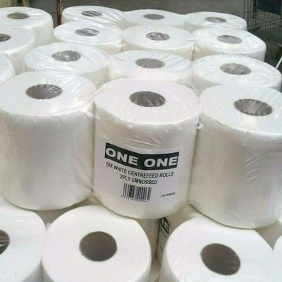 18 White Centrefeed Kitchen Roll 2 Ply Embossed Cleaning Paper Tissue by oneone (18)