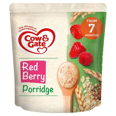 Cow & Gate Red Berry Wholegrain Porridge Baby Cereal, 200g