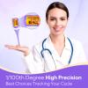 Easy@Home Smart Basal Thermometer, Large Screen and Backlit, 1/100th Degree, Period Tracker with Premom (iOS & Android) - Auto BBT Sync, Charting, Coverline, Accurate Fertility Prediction, Purple view 4