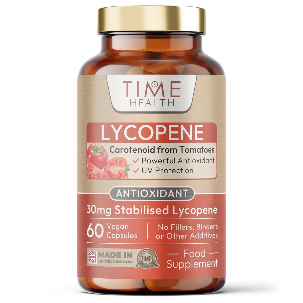 Lycopene  30mg per Capsule  Stabilized, Microencapsulated Formula  Tomato Extract  Vegan  Zero Additives (60 Capsule Pouch)