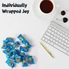 Crunchy Chewy Sweets Blue Raspberry Fruit Flavored Sweets (750g) Individually Wrapped Gluten Free Sweets Bulk Bag for Home Office Party view 4