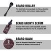 Beard Derma Roller Kit for Men, Patchy Facial Hair Growing Kit, Beard Growth Serum Oil + Beard Balm + Titanium Microneedle Roller, Let it Grow view 3