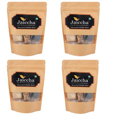Ghasitaram Gifts Jaiccha Lohri Sweets Assorted Chikki Bites in Brown Paper Pouch 800 GMS