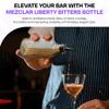 We Can Source It Ltd - Mezclar Liberty Bitters Bottle Large Glass Bar Pub Cocktail Mixology (220 ml) view 4