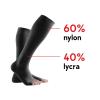Lauma Medical, 23-32 mmHg Open-toe Medical Compression Knee-high Socks Class 2, Varicose Veins, Often Swelling in Legs, Pain in Calves and Feet (Short, XXL-Size, Black) view 2