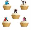 20 Stand Up Ballroom Latin Dancing Themed Edible Wafer paper Cake Toppers Decorations view 1