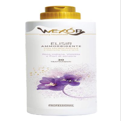 Elixir Fabric Softener with Micro Caspule and Silk Protein Perfumes Long Laundry Hyper Concentrate for All Fabrics and Garments 30 Treatments 750 ML (INDIAN ROSE, VIOLETTA AND GINGER FLOWERS)