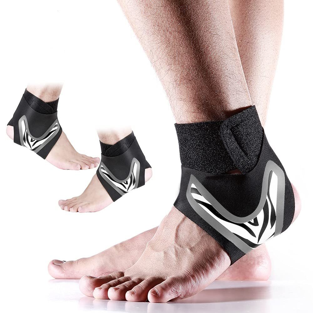 1 Pair Black Ankle Support Sleeve, Breathable Adjustable Elastic Anti-Sprain Ankle Brace Sleeve Ankle Support Foot Support Brace for Sports Arch Support Sprain Recovery Joints Protection (S)