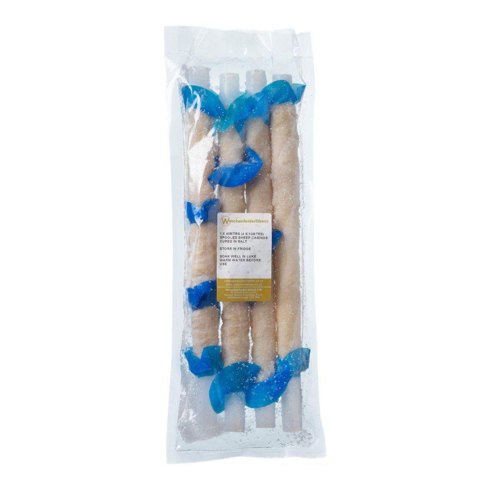 Weschenfelder Home Pack Ready Spooled British Sheep Casings 24mm (40mtr)