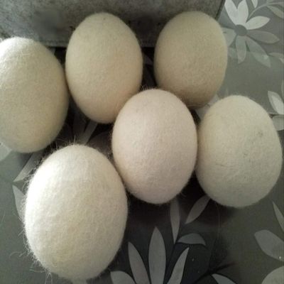 6-Pack 100% Wool Dryer Ball Absorbs Moisture Dry Clothes Zero Pollution No Allergy Less Wrinkles Laundry Dryer Felt Balls,6cm