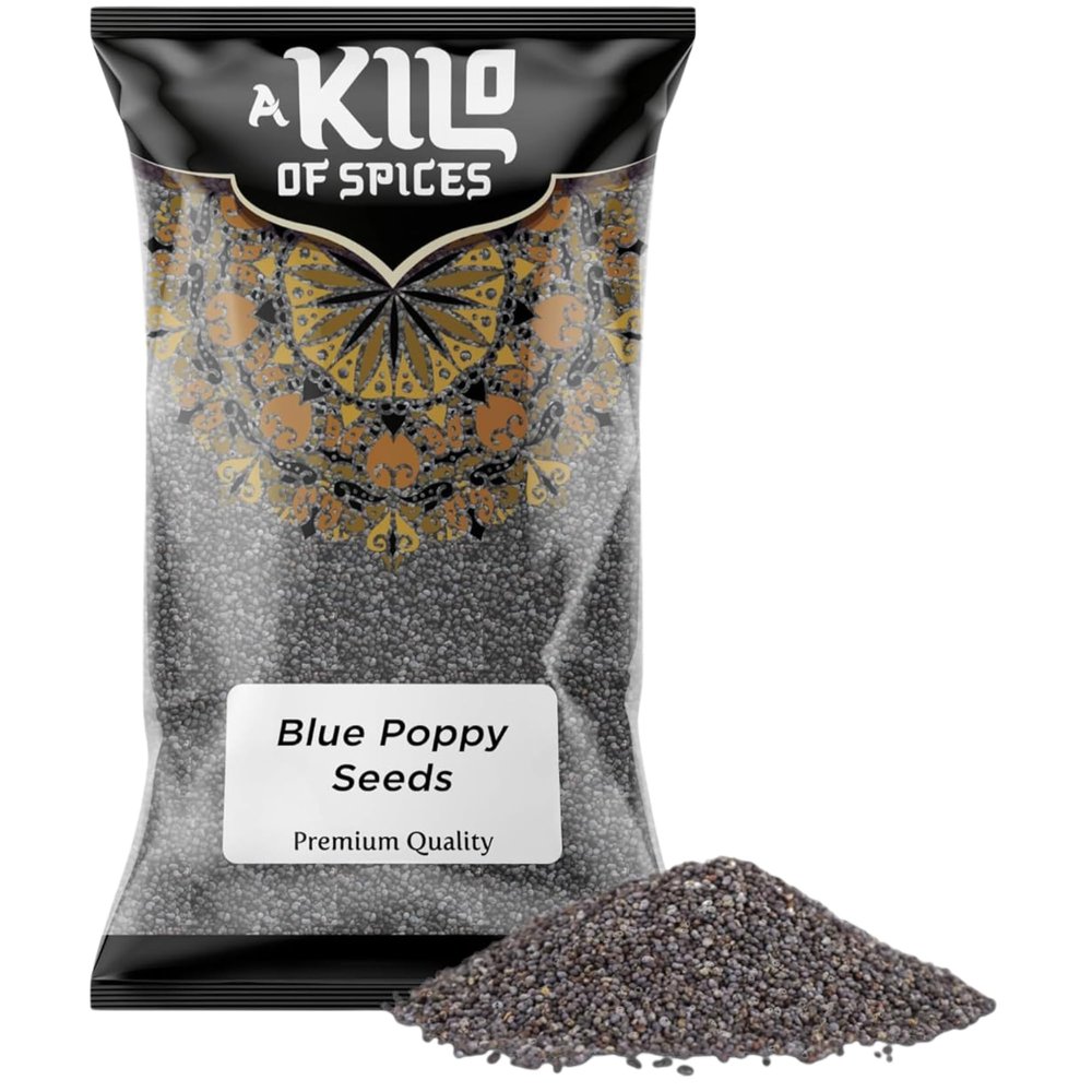 A Kilo of Spices | Premium Blue Poppy Seeds 1 Kg | Poppy Seeds for Baking & Cooking | Rich in Nutrients, Ideal for Pastries, Bread, and Traditional Dishes | 100% Natural, Non-GMO, and Vegan Friendly